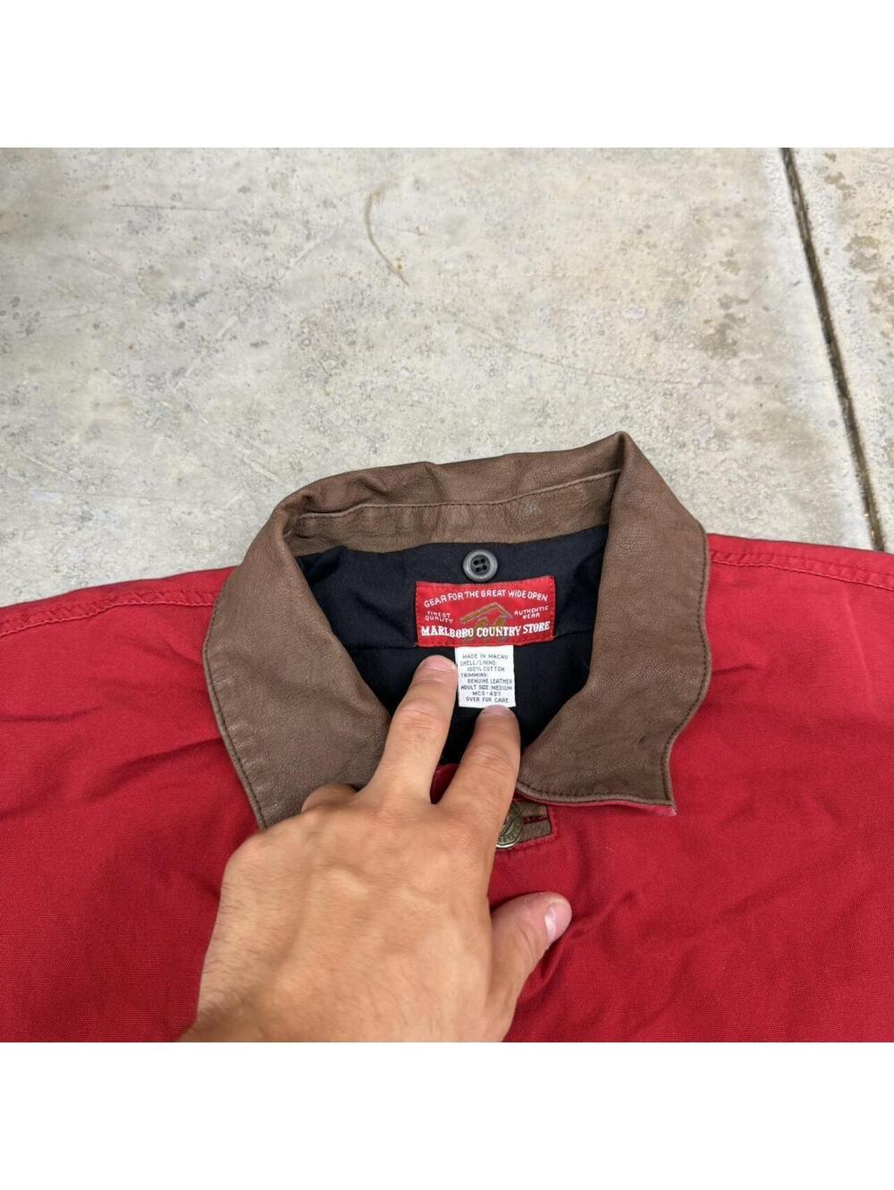 vintage marlboro country store barn chore coat jacket size large - Picture 4 of 5